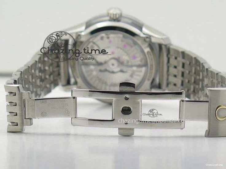 0823 De Ville Hour Vision Co-Axial 41mm SS V6F Best Edition Black Dial On SS Bracelet A BestValue 8277